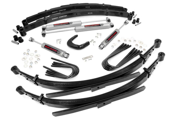 Rough Country - 4 Inch Lift Kit - 52 Inch Rear Springs - Chevy/GMC C10/K10 Truck & SUV/K5 Blazer (73-76)