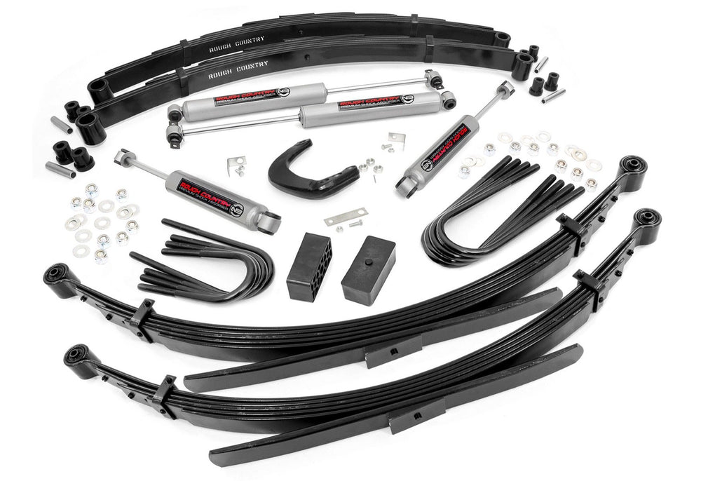 Rough Country - 6 Inch Lift Kit - 56 Inch RR Springs - Chevy/GMC 3/4-Ton Suburban (77-91)/C25/K25 Truck (77-87)