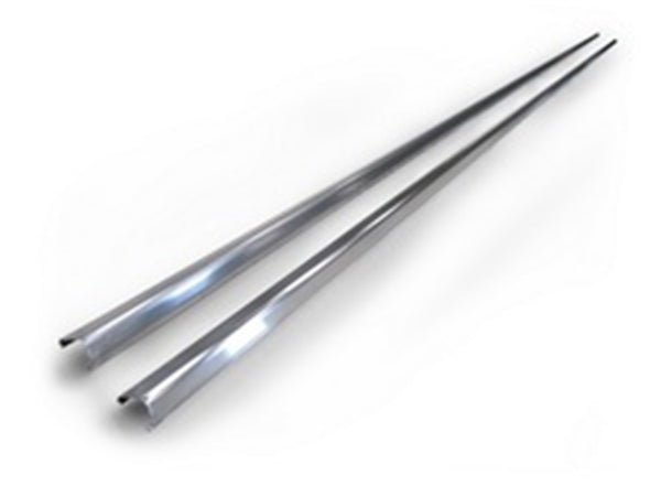 AMP Research - PowerStep Trim Strip Kit Silver Incl. 2 Polished Stainless Steel Strips - 75150-01A