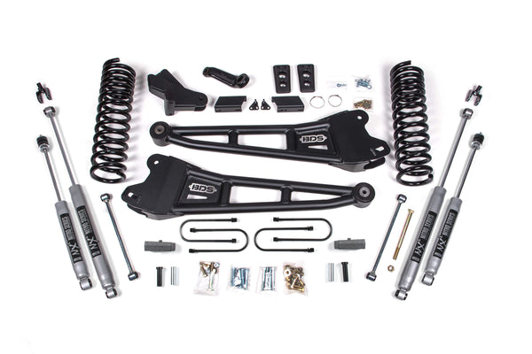 BDS Suspension - 2013-2018 Ram 3500 4wd 4" Radius Arm Suspension Lift Kit, 3" Rear, Block, Diesel -BDS1794H