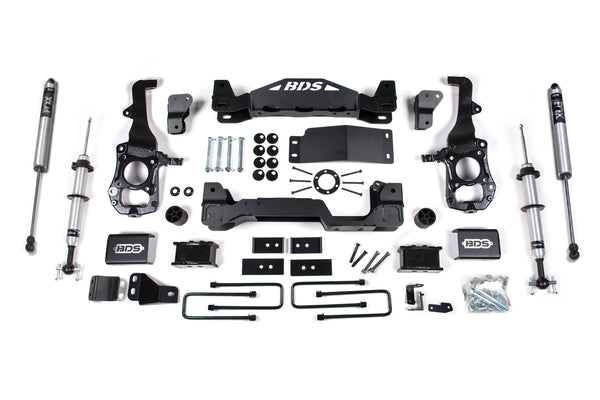 BDS Suspension - 2021-2025 Ford F150 4wd, 4" Suspension Lift Kit, 2" Rear Lift, Block - Fox 2.0 I -BDS1902FSR
