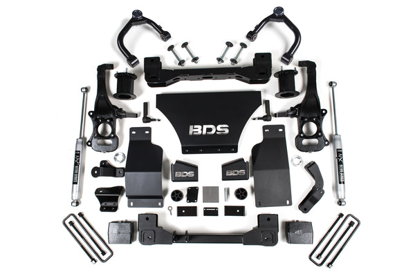 BDS Suspension - 2019-2026 Chevy/GMC 1500 Gas 4wd 6" Suspension System, 5" Rear, Block - Spacer F -BDS1801H