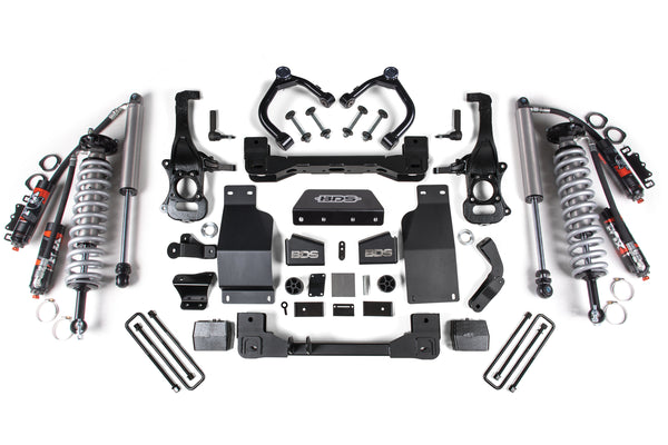 BDS Suspension - 2019-2026 Chevy/GMC 1500 Diesel/2.7T 4wd 6" Coilover Suspension System, 5" Rear, -BDS784FPE