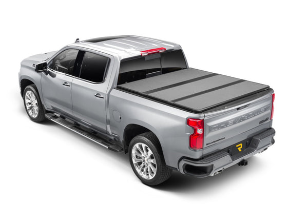 Solid Fold ALX Tonneau Cover Black Textured Paint 2020-2026 Chevy Silverado/GMC Sierra 2500 HD/3500 HD 8ft. Bed without Factory Side Storage Boxes