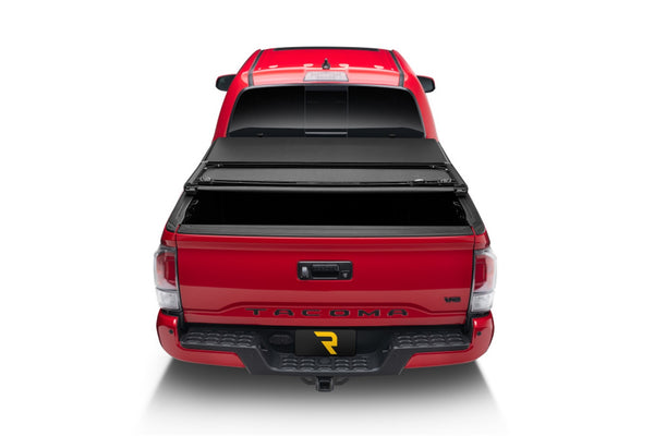 Trifecta ALX Tonneau Cover-Black-Leather Grained Fabric-2016-2023 Toyota Tacoma 5ft. Bed without Trail Special Edition Storage Boxes