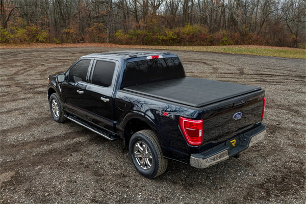 Trifecta 2.0 Tonneau Cover-Black-Leather Grained Fabric-2015-2020 Ford F-150 8ft. 2in. Bed