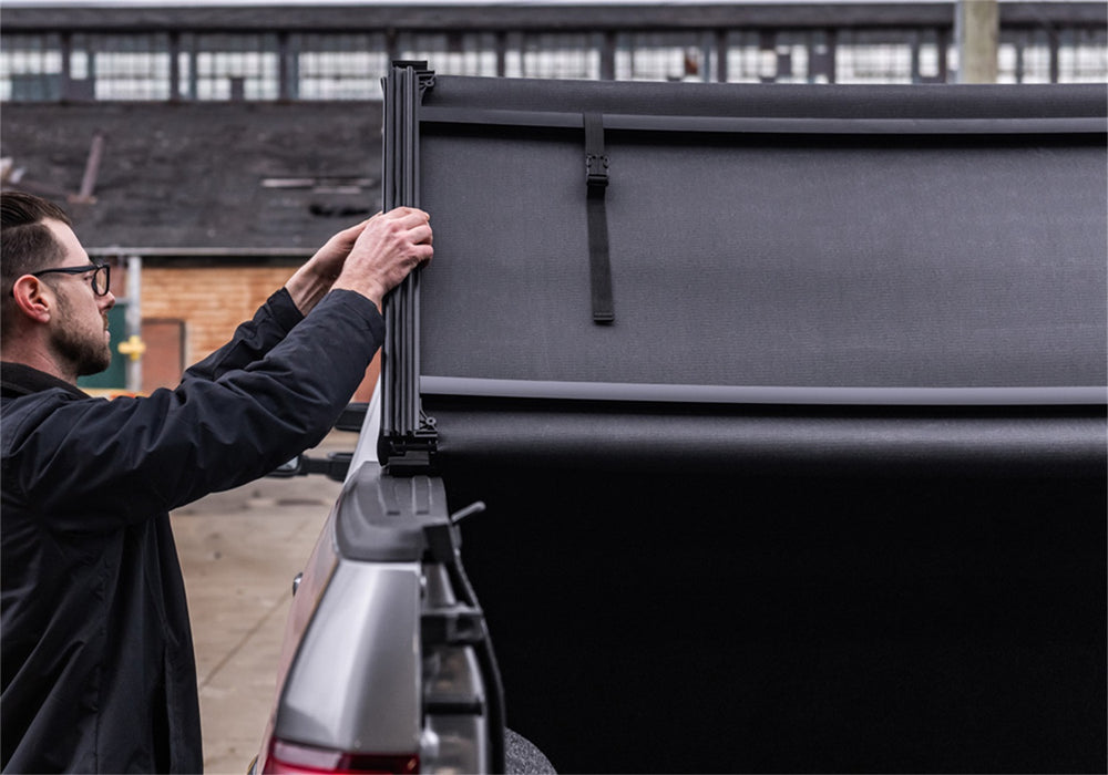 Trifecta ALX Tonneau Cover-Black-Leather Grained Fabric-2022-2026 Toyota Tundra 6ft. 7in. Bed without Deck Rail System