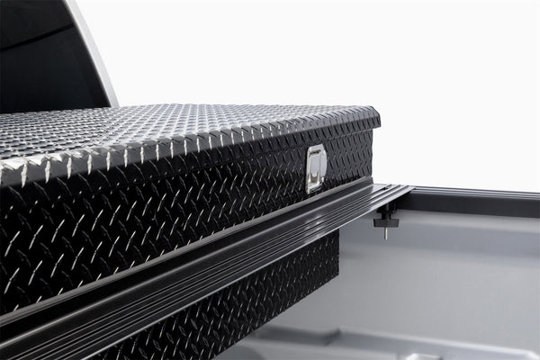 Trifecta Toolbox 2.0 Tonneau Cover Black Leather Grained Vinyl 2020-2026 Chevy Silverado/GMC Sierra 2500 HD/3500 HD 8ft. Bed without Factory Side Storage Boxes