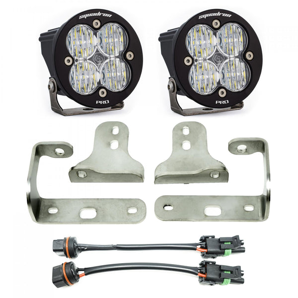 Squadron-R Pro Fog Pocket Kit - '20-25 Gladiator / '18-25 Wrangler JL; w/ OE Sport Bumper (Wide Cornering; Clear)