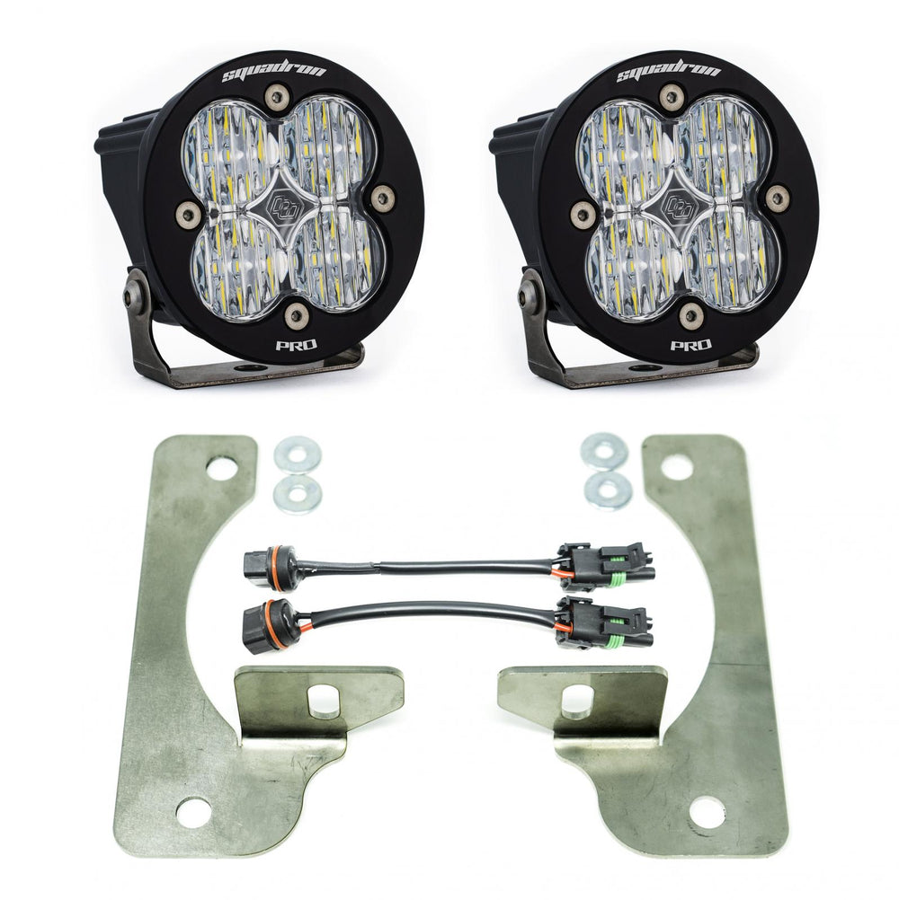 Squadron-R Pro Fog Pocket Kit - '20-25 Gladiator / '18-25 Wrangler JL; w/ OE Rubicon Bumper (Wide Cornering; Clear)