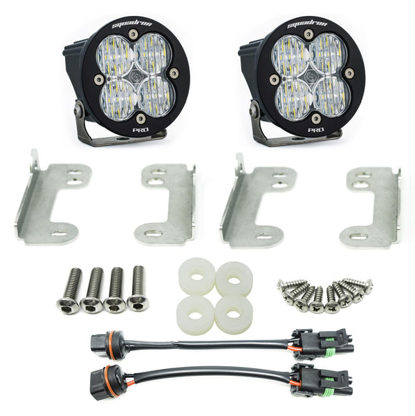 Squadron-R Pro Fog Pocket Kit - '20-25 Gladiator / '18-25 Wrangler JL; w/ OE Sahara Bumper (Wide Cornering; Clear)