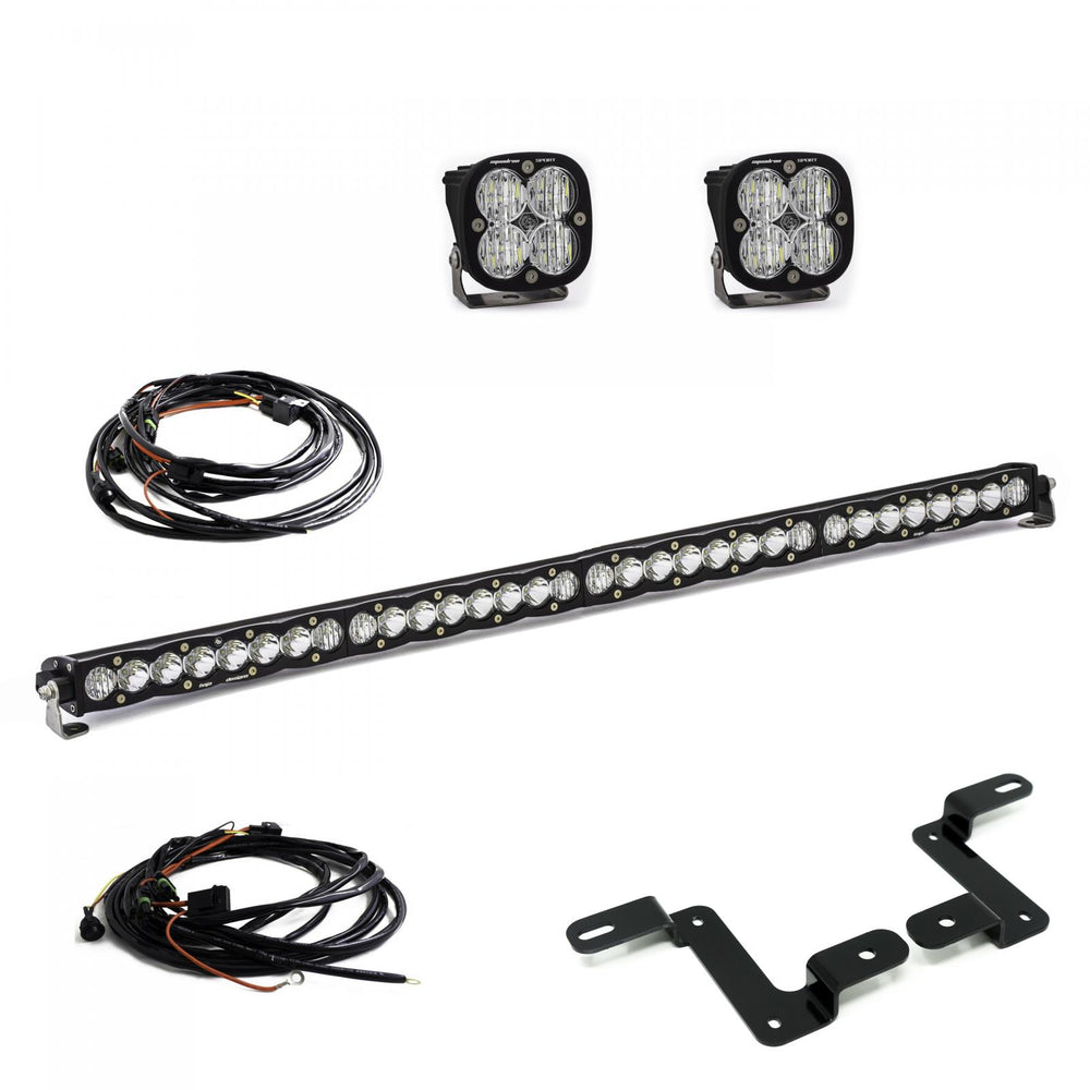 Squadron Sport /S8 40 Inch A-Pillar/Cowl Mount Kit - '20-25 Gladiator / '18-25 Wrangler JL (Multi-Pattern; Clear)