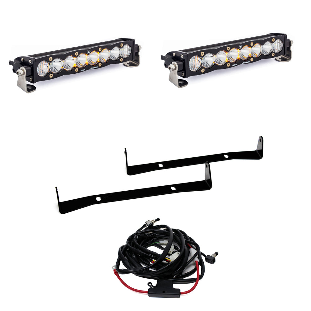 S8 Dual 10 Inch Grille Upper Kit - '14-18 4Runner (Driving/Combo; Clear)