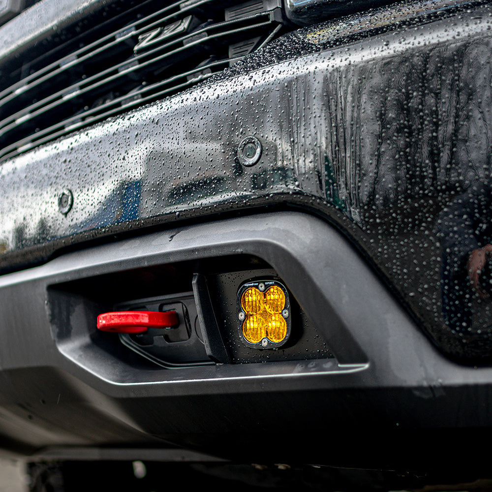 Squadron Sport Fog Pocket Kit - '19-22 Silverado 1500 / '20-22 2500HD/3500HD (Wide Cornering; Clear)