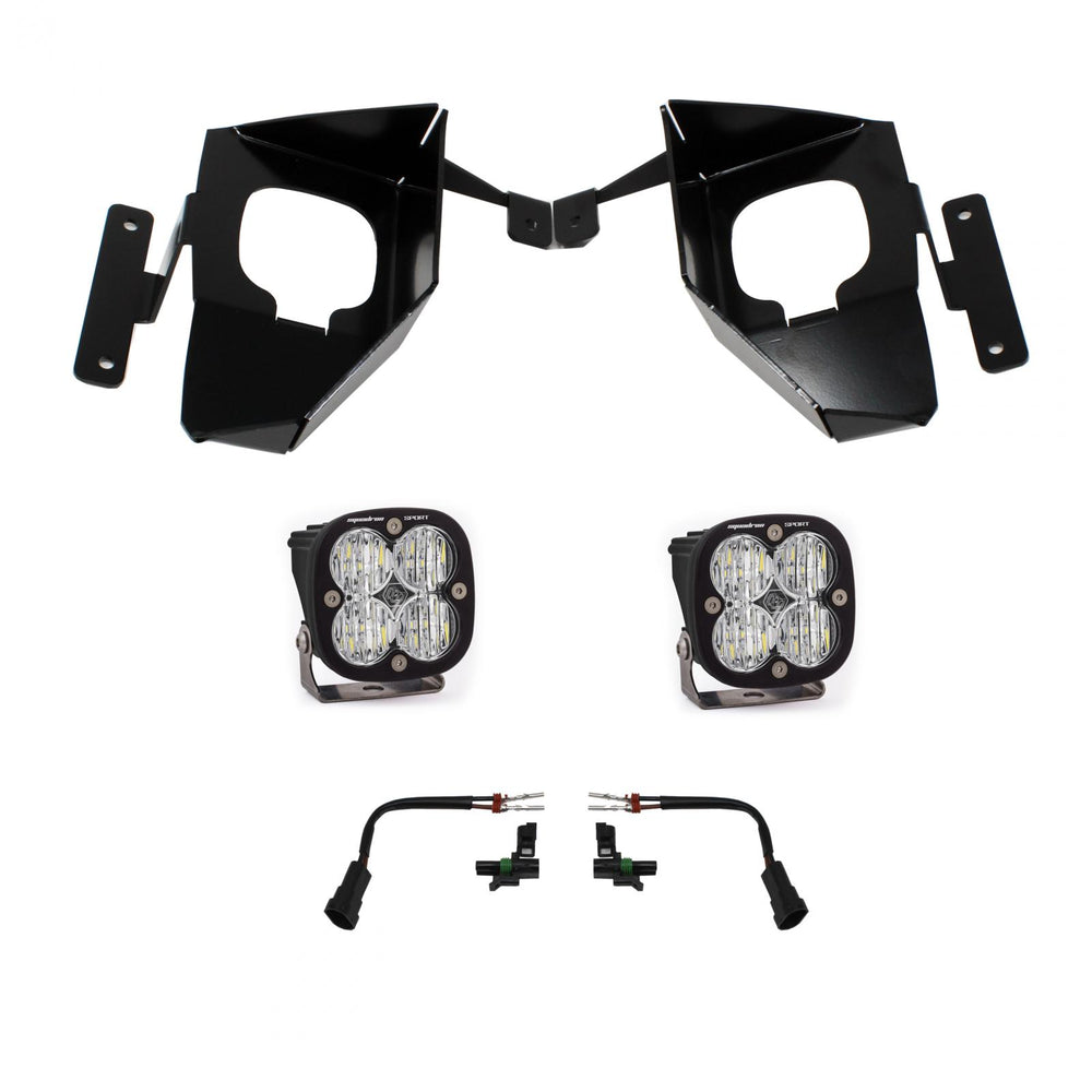 Squadron Sport Fog Pocket Kit - '16-18 Silverado 1500 (Wide Cornering; Clear)