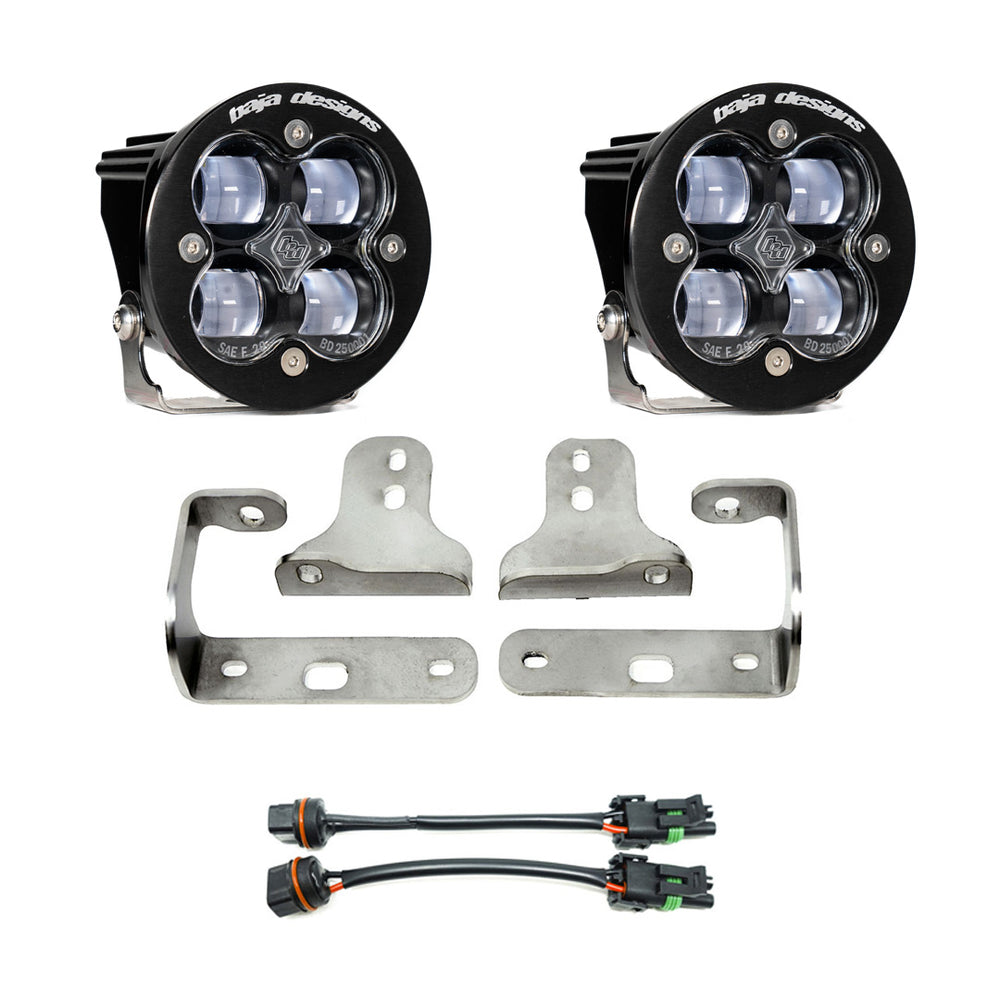 Squadron-R SAE Fog Pocket Kit - '20-25 Gladiator / '18-25 Wrangler JL; w/ OE Sport Bumper (SAE Fog; Clear)