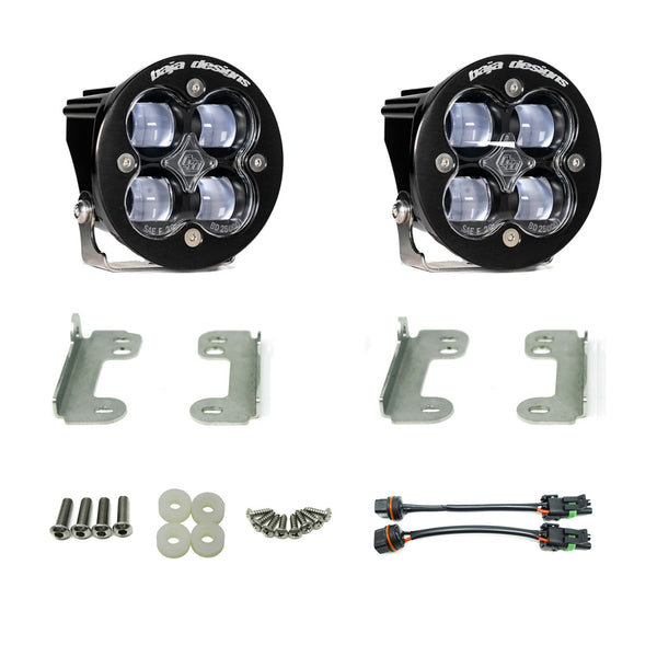 Squadron-R SAE Fog Pocket Kit - '20-25 Gladiator / '18-25 Wrangler JL; w/ OE Sahara Bumper (SAE Fog; Clear)