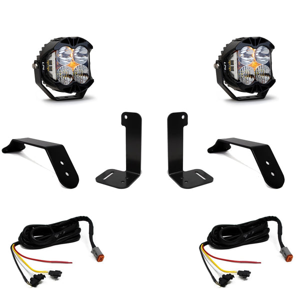 LP4 Pro Bumper Kit - '20-25 Gladiator / '18-25 Wrangler JL; w/ OE Plastic Bumper (Driving/Combo; Clear; Upfitter Wiring)