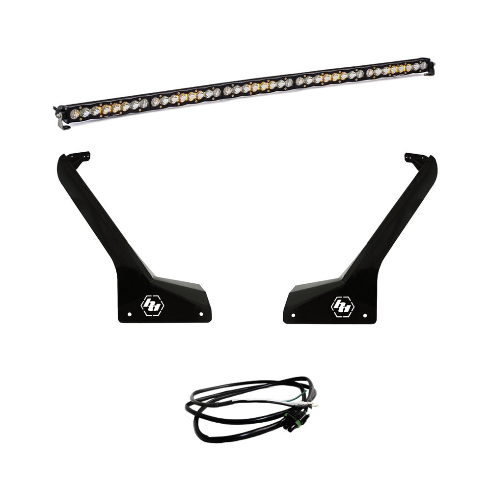 S8 50 Inch Roof Mount Kit - '20-25 Gladiator / '18-25 Wrangler JL; Exc. Rubicon 392 (Driving/Combo; Clear; Upfitter Wiring)