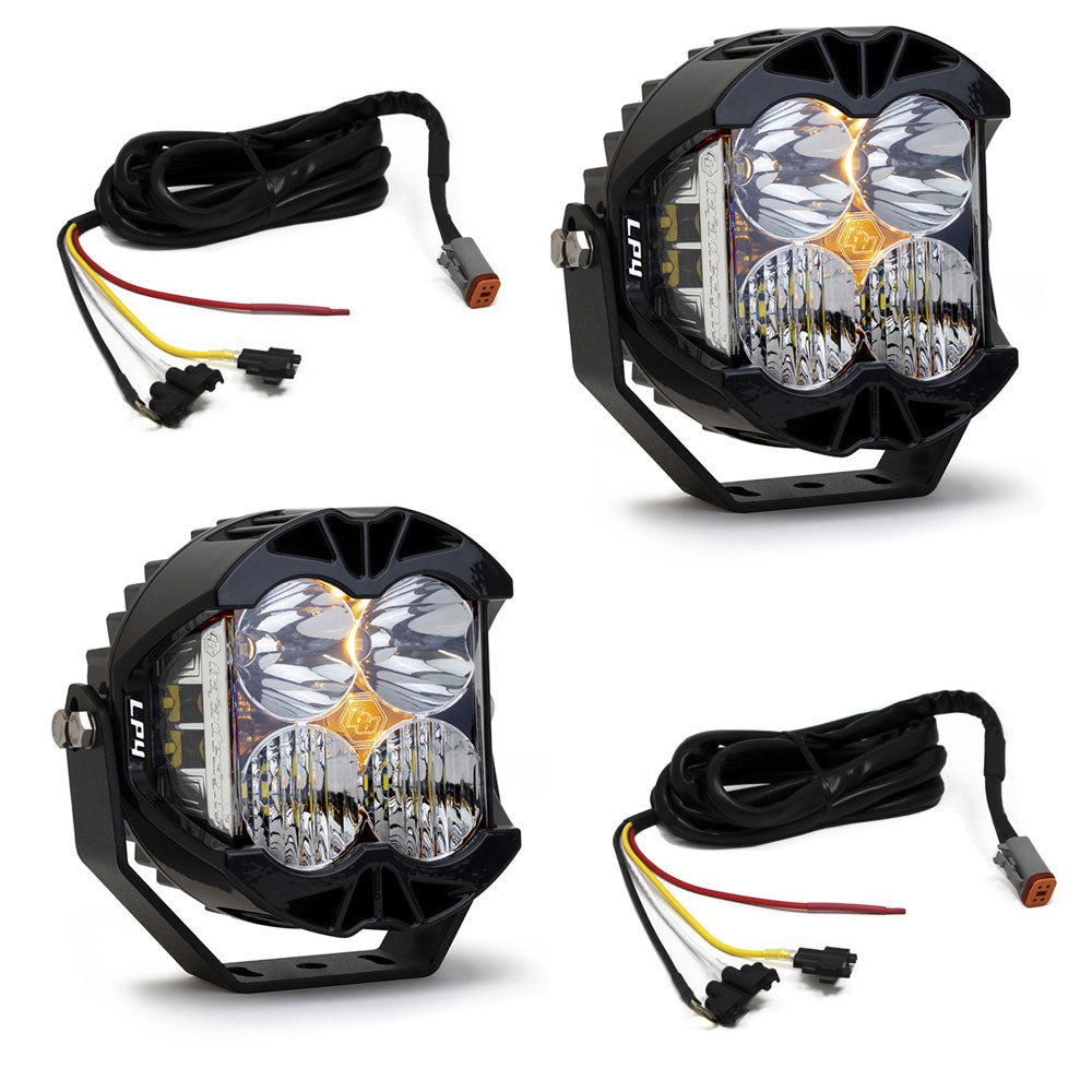 LP4 Pro Bumper Kit - '20-25 Gladiator / '18-25 Wrangler JL; w/ OE Steel Bumper (Driving/Combo; Clear; Upfitter Wiring)