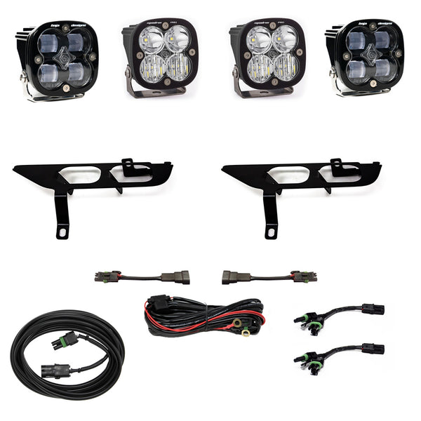 Squadron SAE/Sport Fog Pocket Kit - '21-23 F-150 w/o DRL (SAE Fog; Clear; Toggle Wiring)