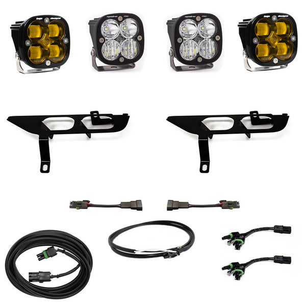 Squadron SAE/Sport Fog Pocket Kit - '21-23 F-150 w/o DRL (SAE Fog; Baja Amber; Upfitter Wiring)