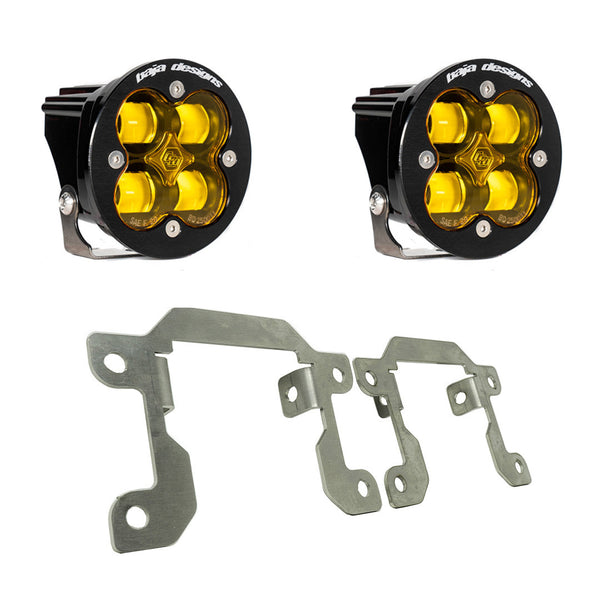 Squadron SAE Fog Pocket Kit - '19-23 Ranger; '21-25 Bronco w/ OE Plastic Bumper (SAE Fog; Baja Amber)