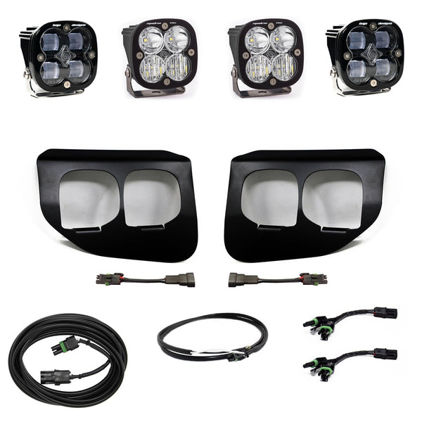 Squadron SAE/Pro Fog Pocket Kit - '20-22 F-250/350 Super Duty (SAE Fog; Clear; Upfitter Wiring)