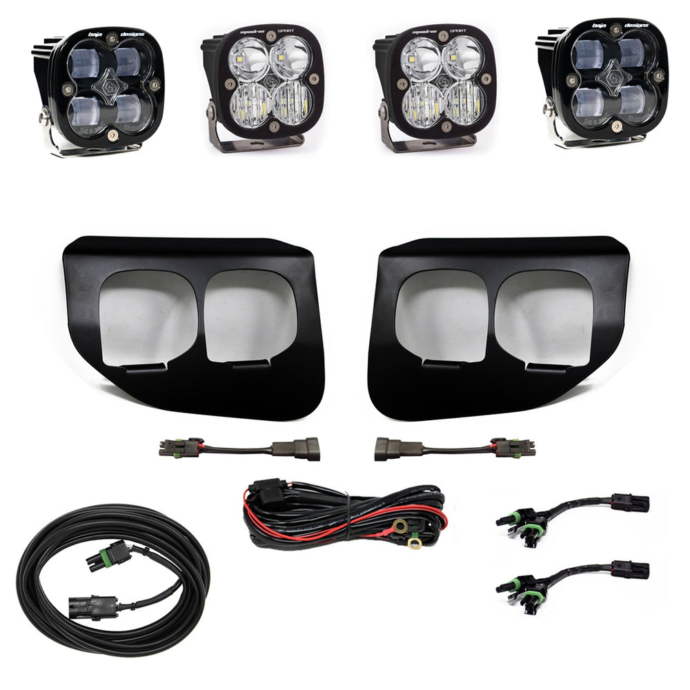 Squadron SAE/Sport Fog Pocket Kit - '20-22 F-250/350 Super Duty (SAE Fog; Clear; Toggle Wiring)