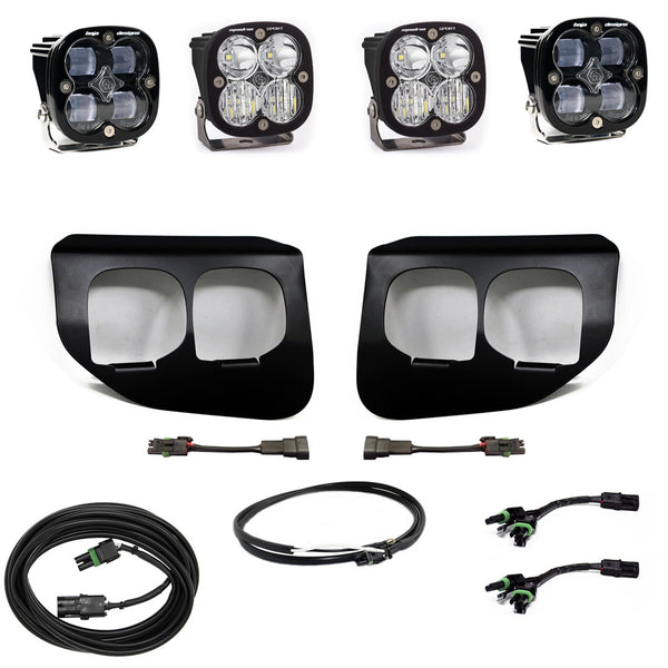 Squadron SAE/Sport Fog Pocket Kit - '20-22 F-250/350 Super Duty (SAE Fog; Clear; Upfitter Switch)