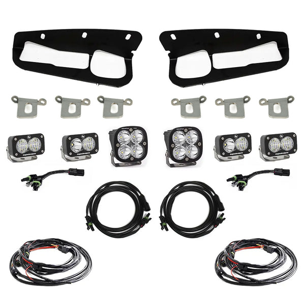 Squadron Pro/Dual S2 Sport Steel Bumper Fog Pocket Kit - '21-25 Bronco; '22-25 Bronco Raptor; Steel Bumper (Multi-Pattern; Clear; Toggle Wiring)