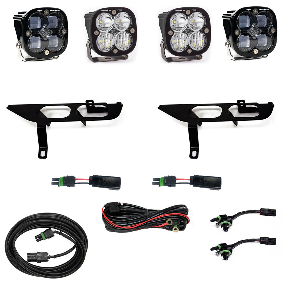 Squadron SAE/Pro Fog Pocket Kit - '21-23 F-150 w/ DRL (SAE Fog; Clear; Toggle Wiring)