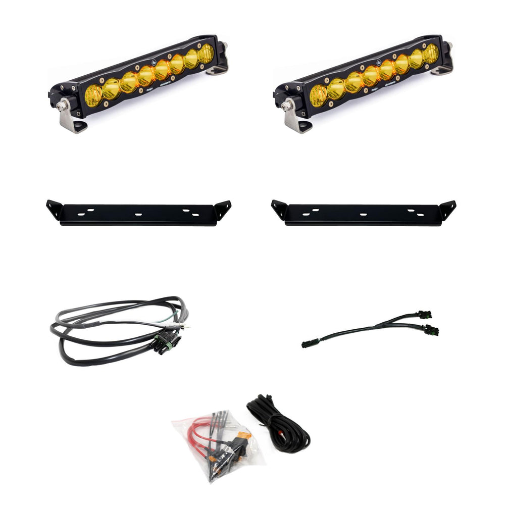 S8 10 Inch Dual Behind Grille Kit - '21-25 F-150 Raptor, '24-25 Raptor 37/R (Driving/Combo; Baja Amber)