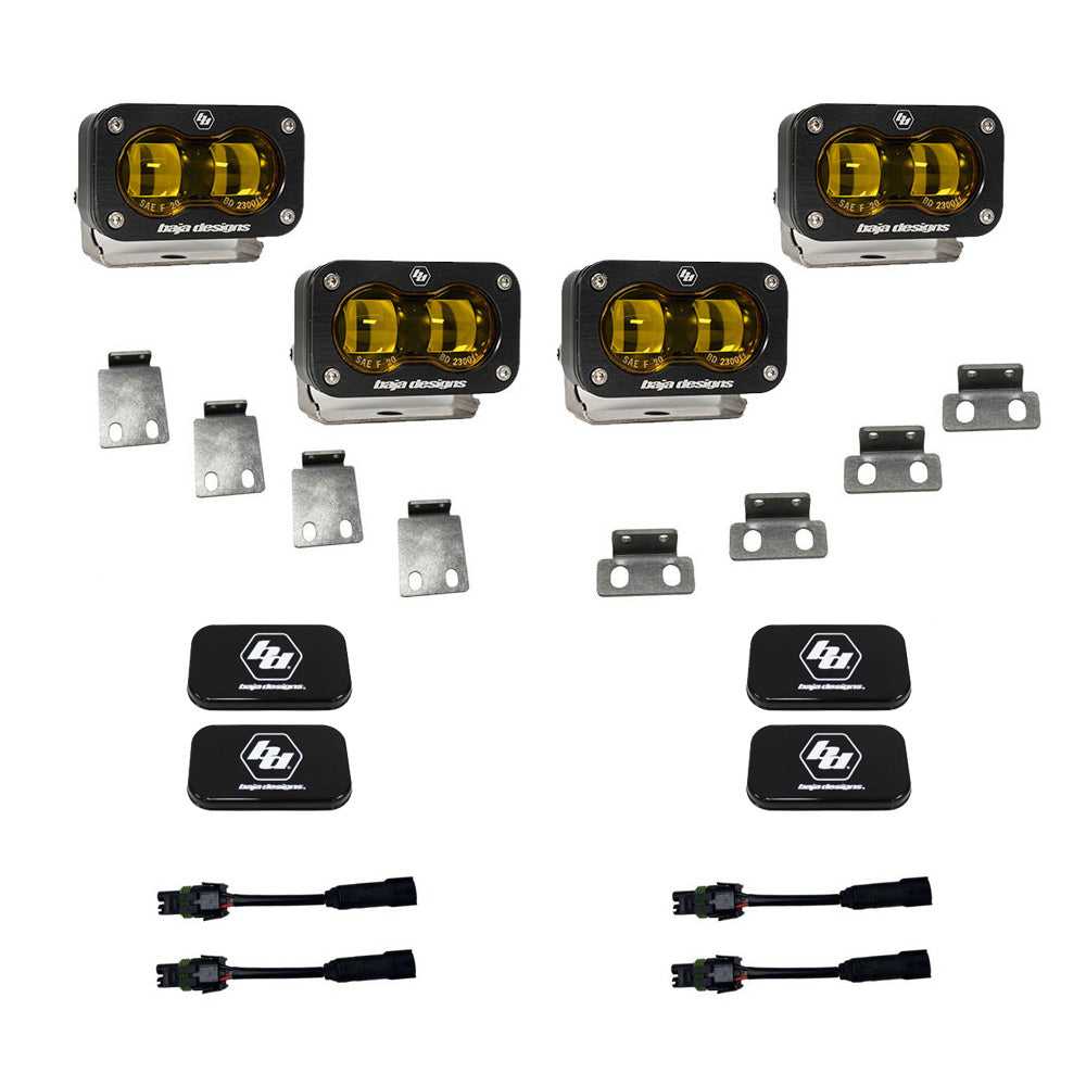 S2 SAE Amber Fog Pocket Kits - Ford '21-25 F-150 Raptor, '24-25 F-150 Raptor 37/R
