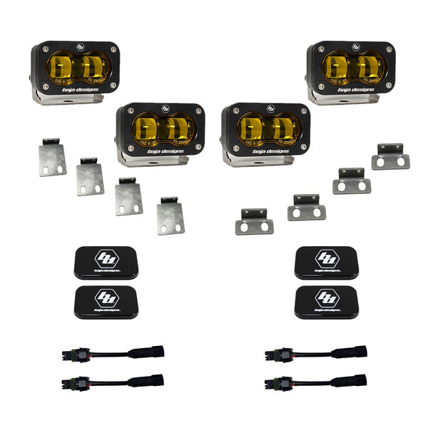 S2 SAE Amber Fog Pocket Kits - Ford '21-25 F-150 Raptor, '24-25 F-150 Raptor 37/R