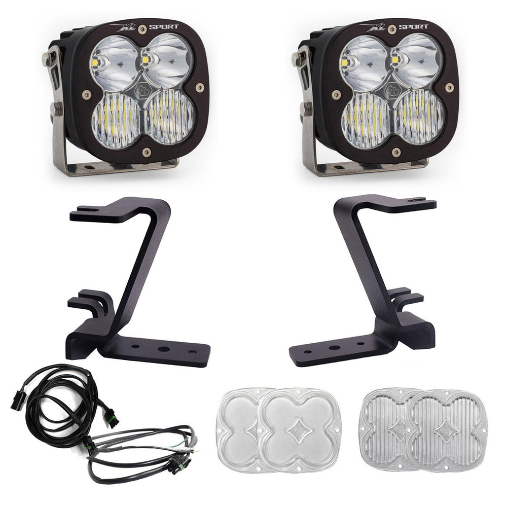 XL Sport A-Pillar Kit - 2023-25 Ford F-250/350 Super Duty (Driving/Combo; Clear; Upfitter Wiring)