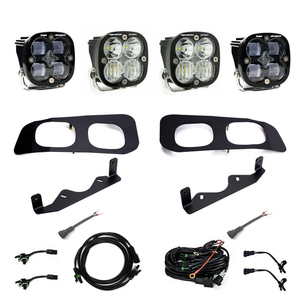 Squadron SAE/Sport Fog Pocket Kit - 2023-25 Ford F-250/350 Super Duty (SAE Fog; Clear; Toggle Wiring)