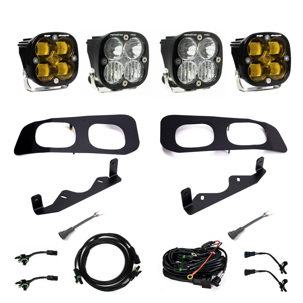 Squadron SAE/Pro Fog Pocket Kit - 2023-25 Ford F-250/350 Super Duty (SAE Fog; Baja Amber; Toggle Wiring)