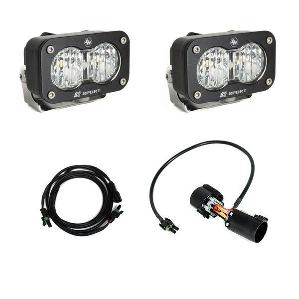 S2 Sport W/C, Reverse Kit Plug-N-Play (Wide Cornering; Clear; Plug-n-Play Wiring)
