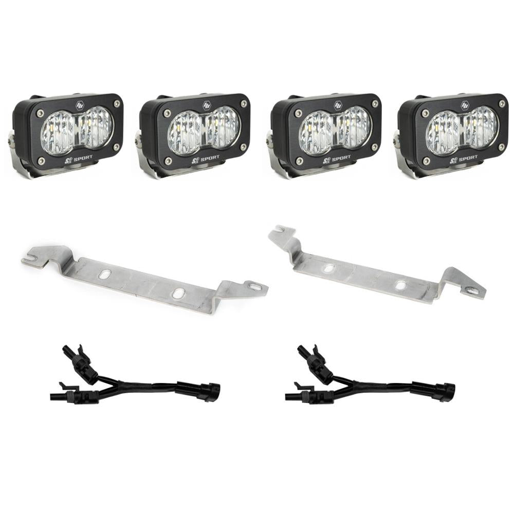 S2 Sport Dual Fog Pocket Light Kit - 2024-On Tacoma (Wide Cornering; Clear)