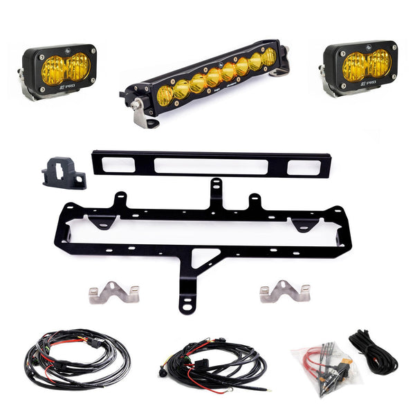 Toyota S8 10" Light Bar / S2 Pro Grille Conversion Light Kit - 2024-On Toyota Tacoma (Baja Amber)
