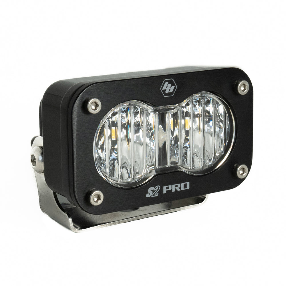 S2 Pro Black LED Light Pod (Wide Cornering; Clear)