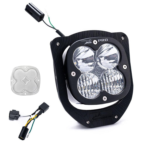 Husqvarna XL Pro (D/C) Headlight Kit w/ Hi-Low Harness - 2024-On FE 350S; FE 501S; FE350W; FE 501W; FE 450; TE 150; TE 250; TE 300 (Driving Combo; Clear)