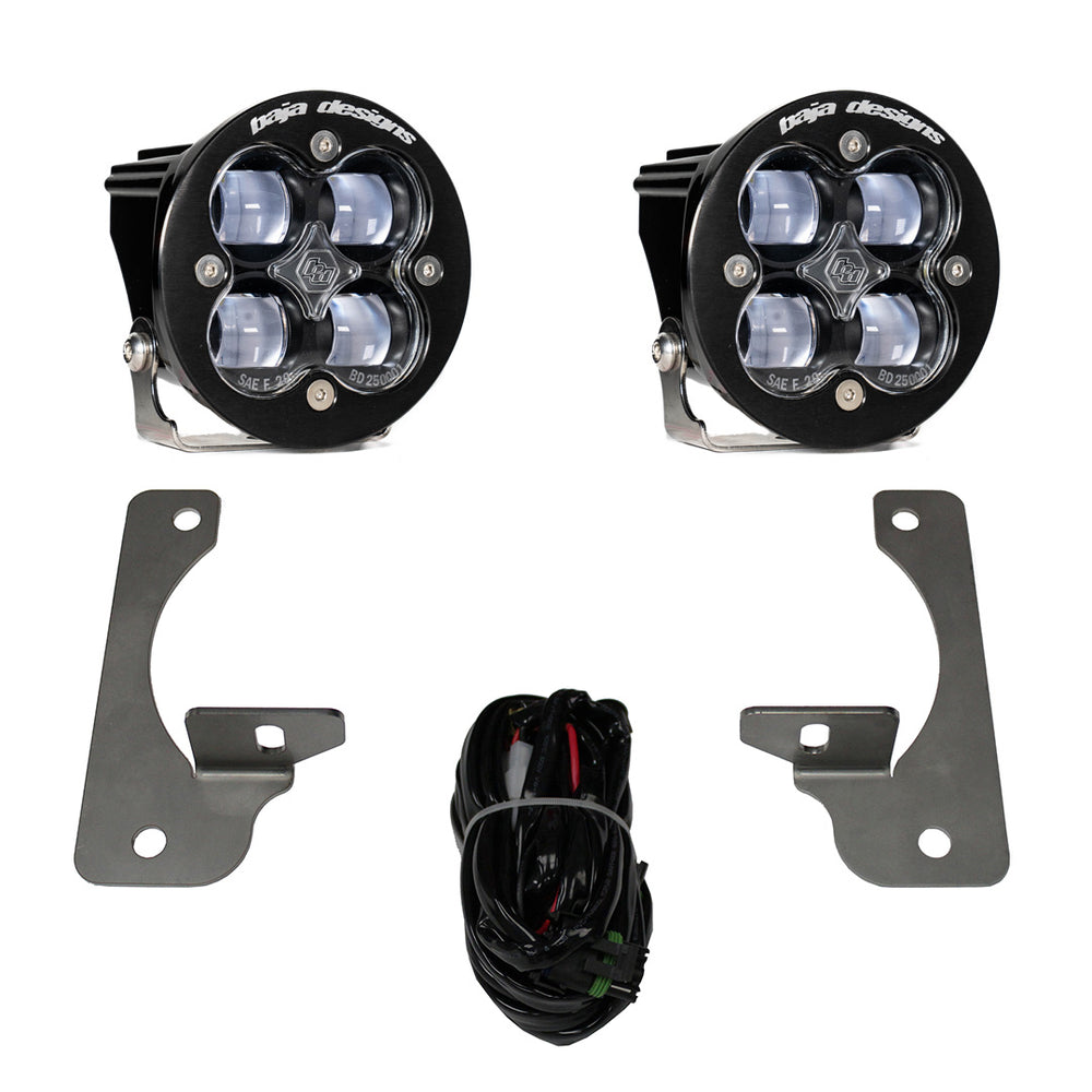 Squadron R SAE Fog Pocket Light Kit - Jeep 2010-18 Wrangler JK; NOTE: w/ Premium OE Bumper (SAE Fog; Clear)