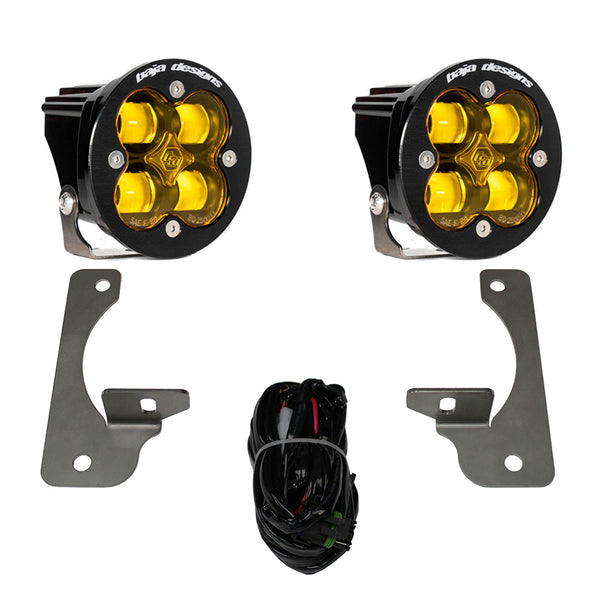 Squadron R SAE Fog Pocket Light Kit - Jeep 2010-18 Wrangler JK; NOTE: w/ Premium OE Bumper (SAE Fog; Baja Amber)