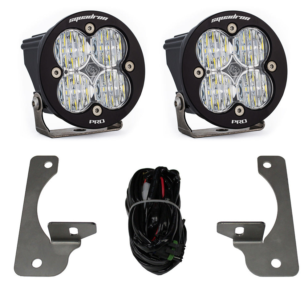 Squadron-R Pro Fog Pocket Kit - '10-18 Wrangler JK; w/ Premium OE Bumper (Wide Cornering; Clear)