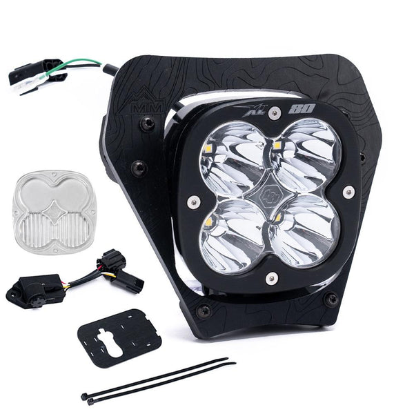 KTM XL80 (D/C) Headlight Kit w/ Dimmer - 2024-On 450 XCF-W; 350 XW-F; 500 XW-F (Spot; Clear)