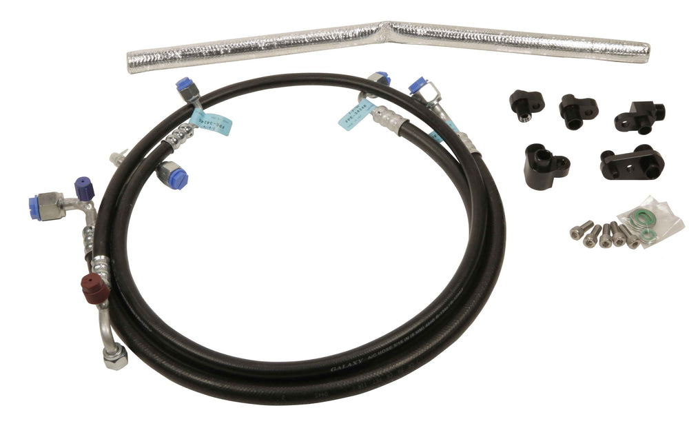 Fleece Performance - 2013-2018 6.7L Cummins A/C Line Reroute Kit - FPE-AC-KIT-1316