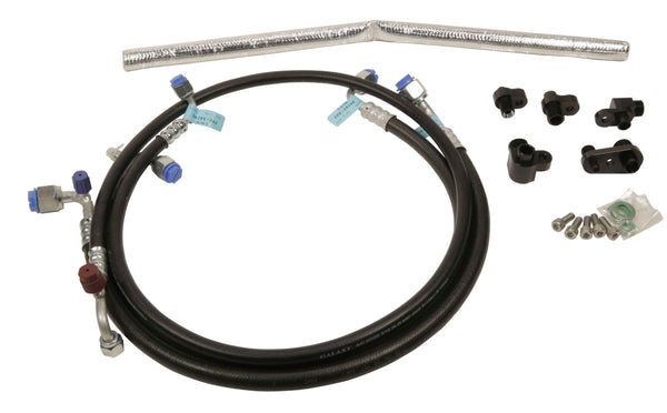 Fleece Performance - 2013-2018 6.7L Cummins A/C Line Reroute Kit - FPE-AC-KIT-1316