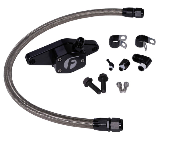 Fleece Performance - 12V Coolant Bypass Kit (1994-1998) w/ Stainless Steel Braided Line - FPE-CLNTBYPS-CUMMINS-12V-SS